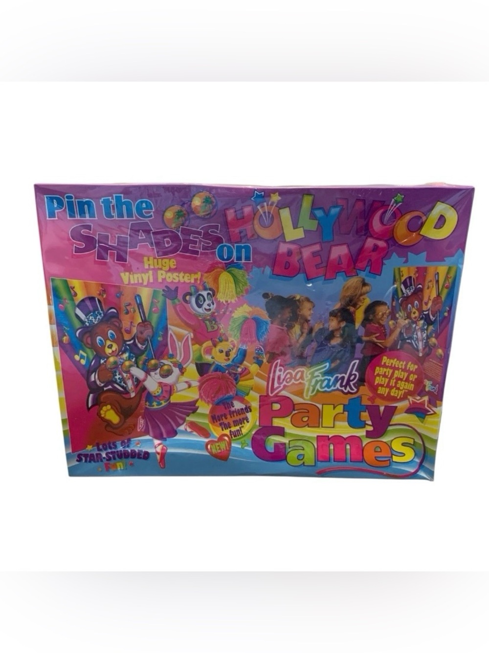 Vintage New In Box Lisa Frank Pin The Shades On The Hollywood Bear Party Game